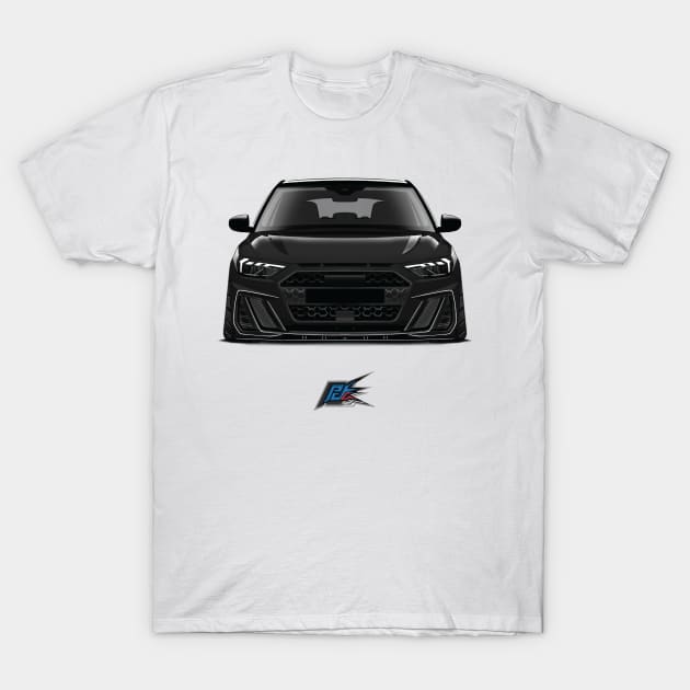 audi a1 black T-Shirt by naquash